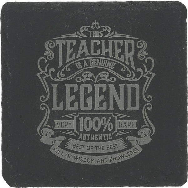 pavilion gift company Teacher 4" Slate Coaster
