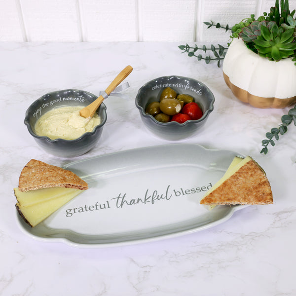 Pavilion Gift Company Thankful 12" Trays