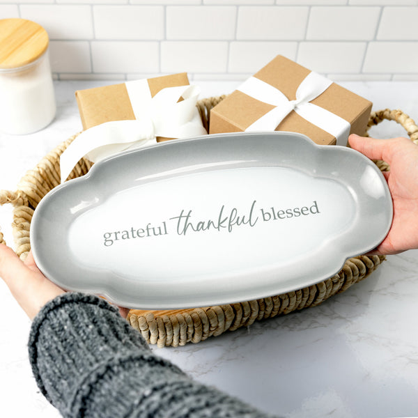 Pavilion Gift Company Thankful 12" Trays
