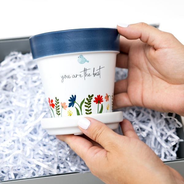 Pavilion Gift Company The Best 4" Planter With Tray