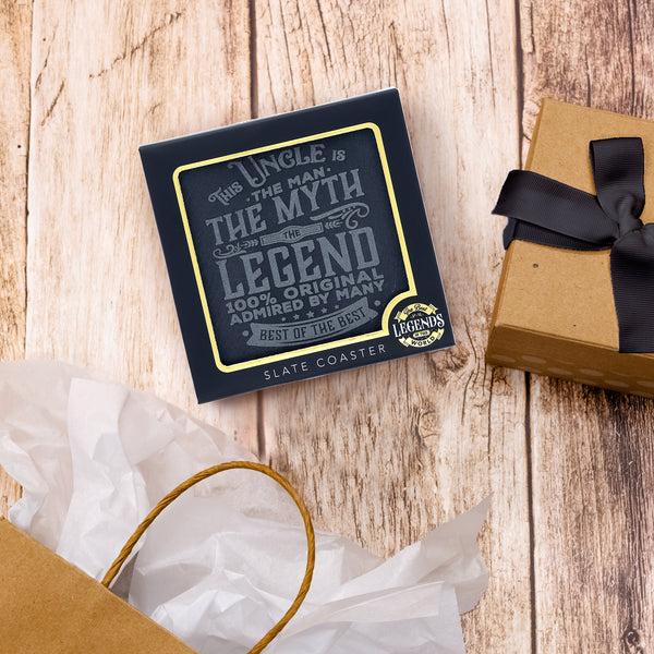Pavilion Gift Company Uncle 4" Slate Coaster