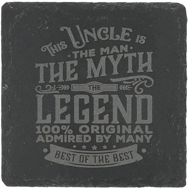 pavilion gift company Uncle 4" Slate Coaster