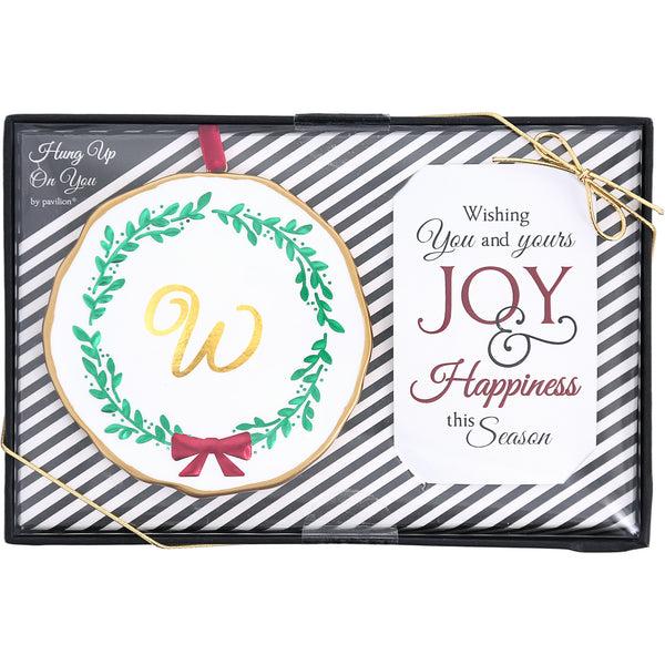 pavilion gift company W 4" Monogram Ornament
