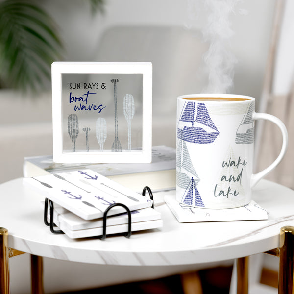 Pavilion Gift Company Wake And Lake 18 Oz Mug