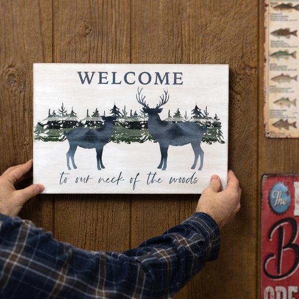 Pavilion Gift Company Welcome 15" X 10" MDF Plaque