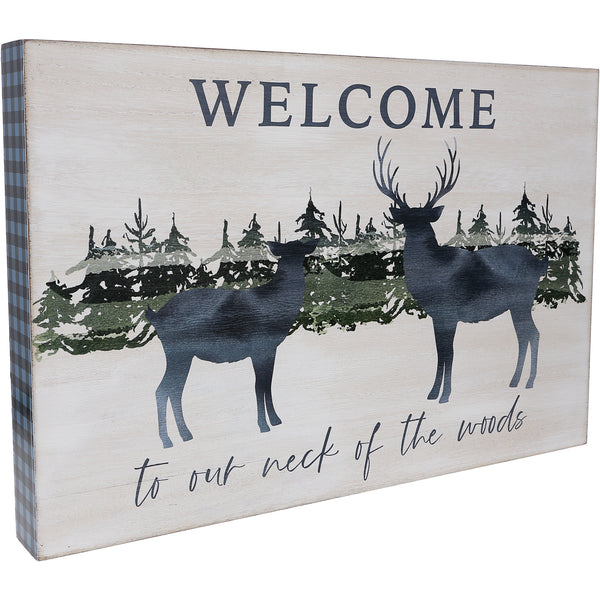 pavilion gift company Welcome 15" x 10" MDF Plaque