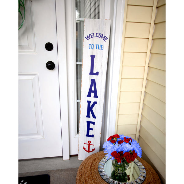Pavilion Gift Company Welcome 48" Wooden Sign