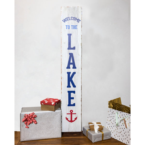 Pavilion Gift Company Welcome 48" Wooden Sign
