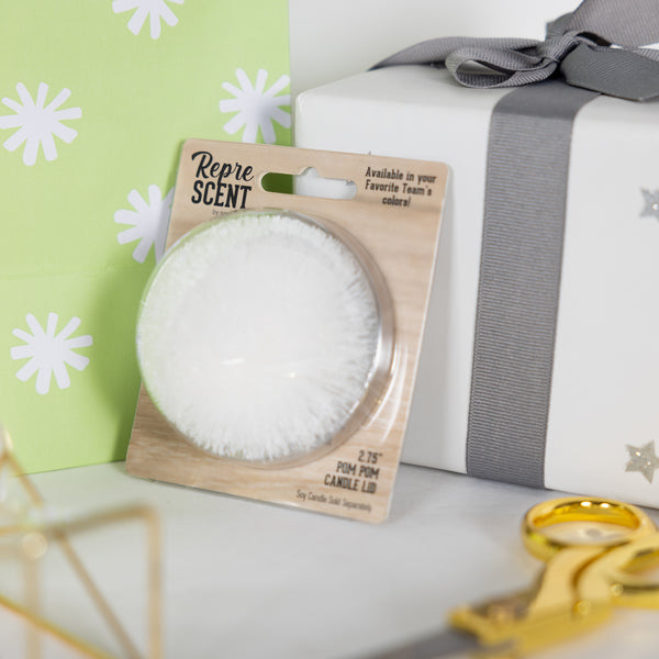 Pavilion Gift Company White 2.75" Pom Pom Lid