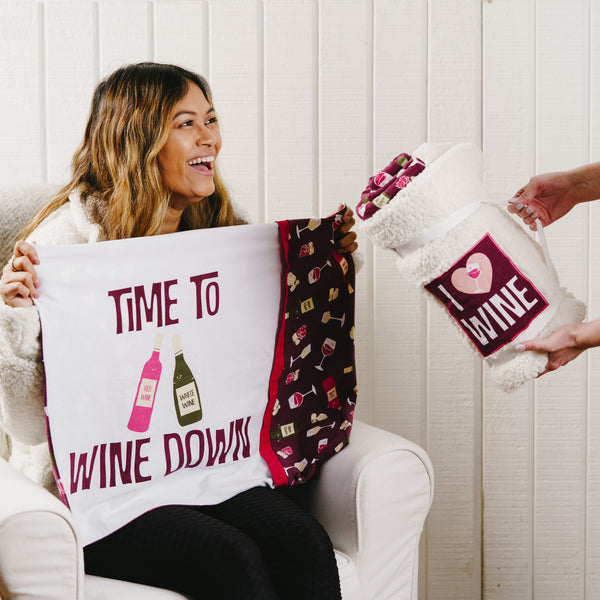 Pavilion Gift Company Wine Down 20" X 26" Pillowcase