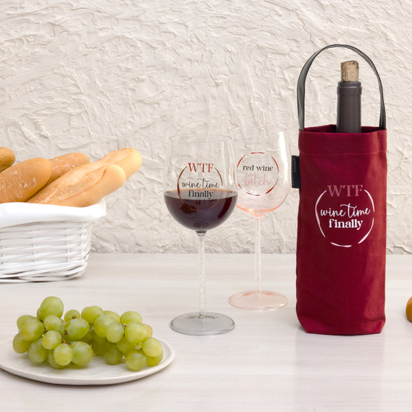 Pavilion Gift Company WTF Wine Bottle Gift Bag