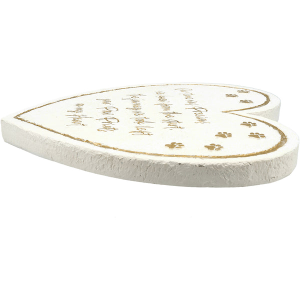 Pavilion Gift Company Pawprints 11" Heart Garden Stone