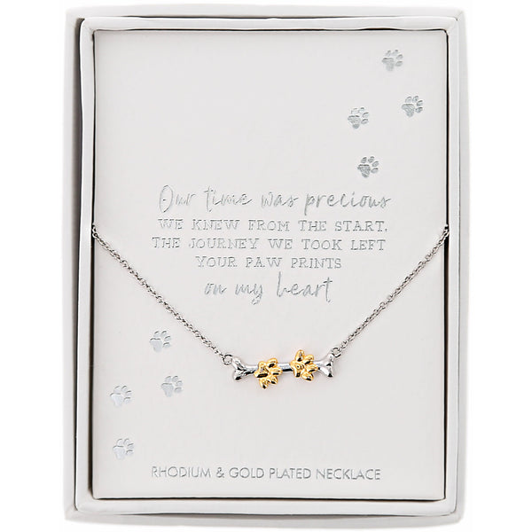 pavilion gift company Pawprints 16.5"-18.5" Pet Memorial Necklace