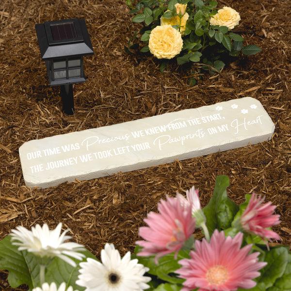 Pavilion Gift Company Pawprints 16" X 3.75" Garden Stone