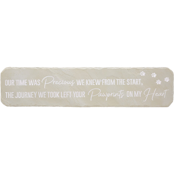 pavilion gift company Pawprints 16" x 3.75" Garden Stone