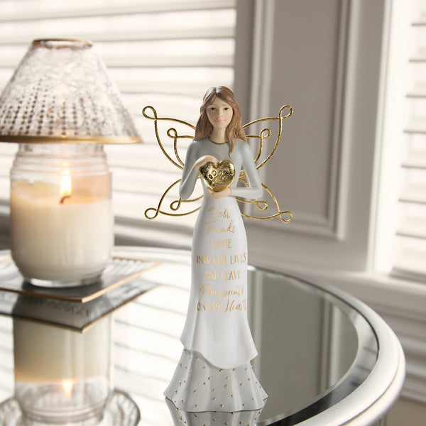 Pavilion Gift Company Pawprints 7.5" Angel Holding Heart