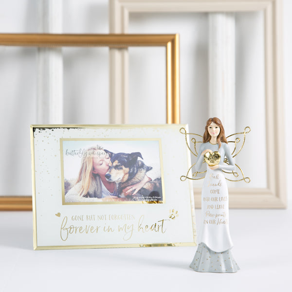 Pavilion Gift Company Pawprints 7.5" Angel Holding Heart