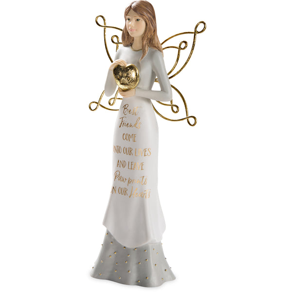 Pavilion Gift Company Pawprints 7.5" Angel Holding Heart