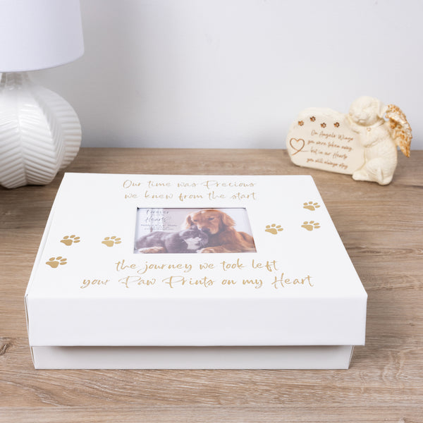 Pavilion Gift Company Pawprints On My Heart 11" X 9" Memory Box