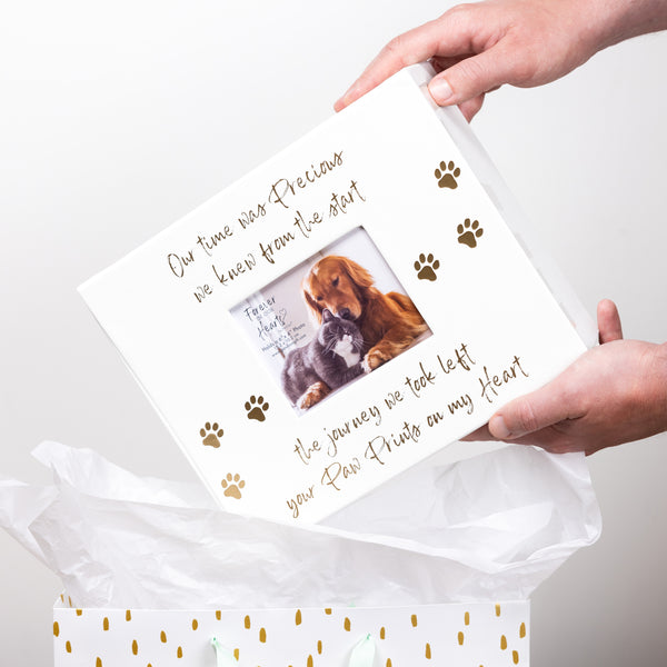 Pavilion Gift Company Pawprints On My Heart 11" X 9" Memory Box