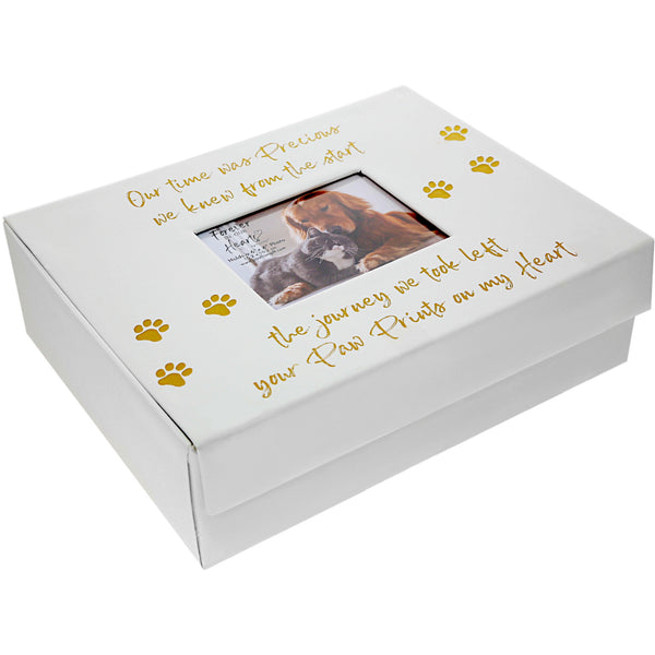 pavilion gift company Pawprints On My Heart 11" x 9" Memory Box