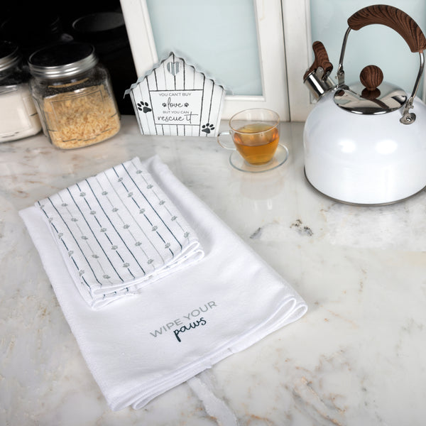 Pavilion Gift Company Paws Hand & Fingertip Towel Gift Set