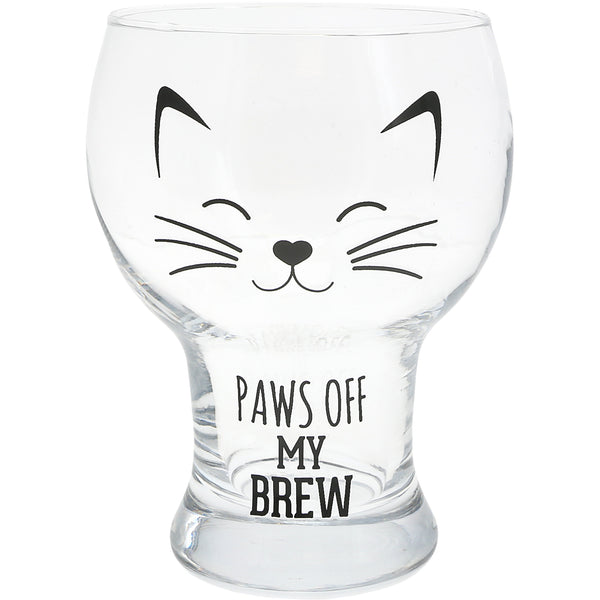 pavilion gift company Paws Off CAT - 15 oz Pilsner Glass