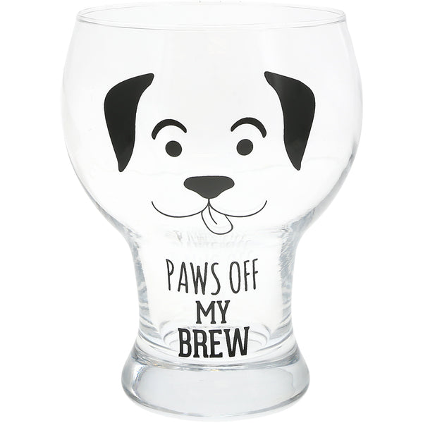 pavilion gift company Paws Off DOG - 15 oz Pilsner Glass