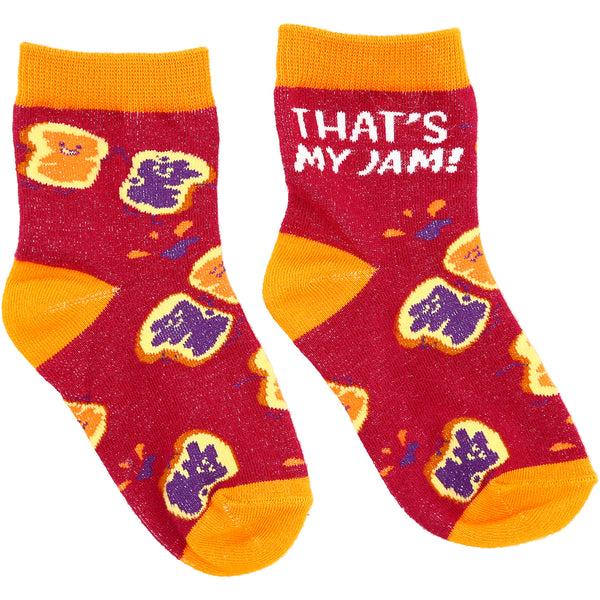 Pavilion Gift Company PB & J S/M Youth Cotton Blend Crew Socks