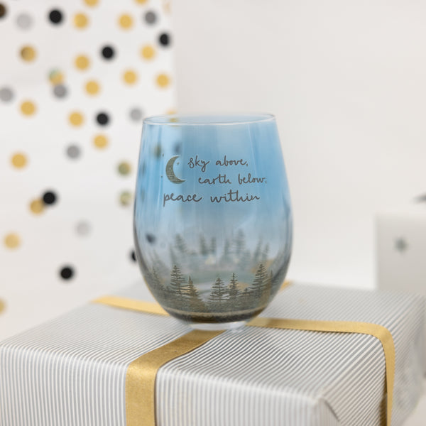 Pavilion Gift Company Peace Within 18 Oz Stemless Wine Glass