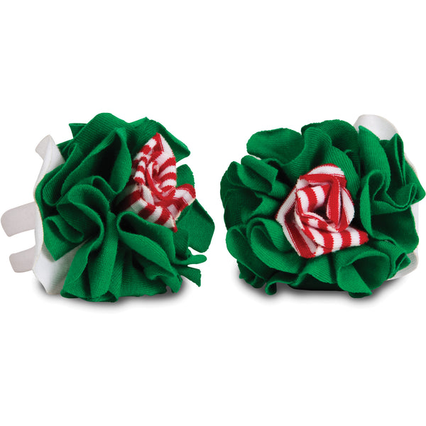 pavilion gift company Peppermint Barefoot Booties 0-6 Months