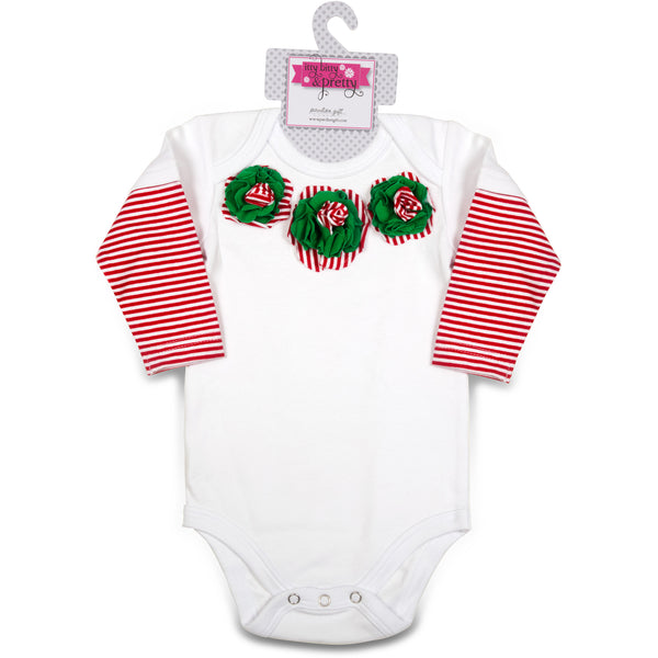 Pavilion Gift Company Peppermint Long Sleeve Onesie (3-6 Months)