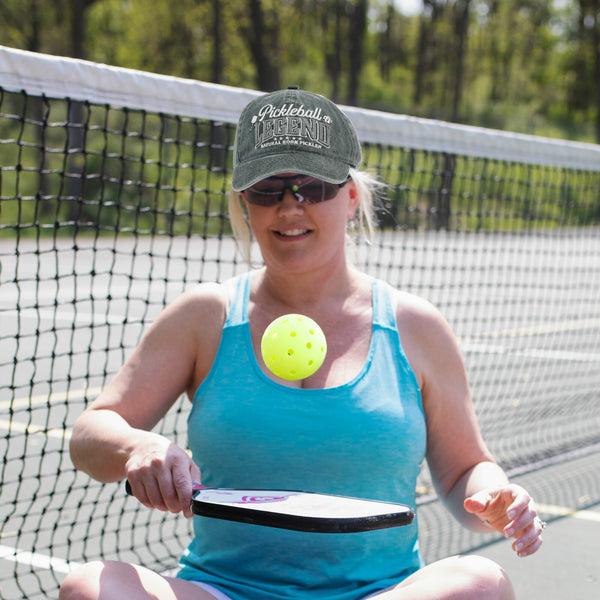 Pavilion Gift Company Pickleball Dark Gray Washed Cotton Twill Hat