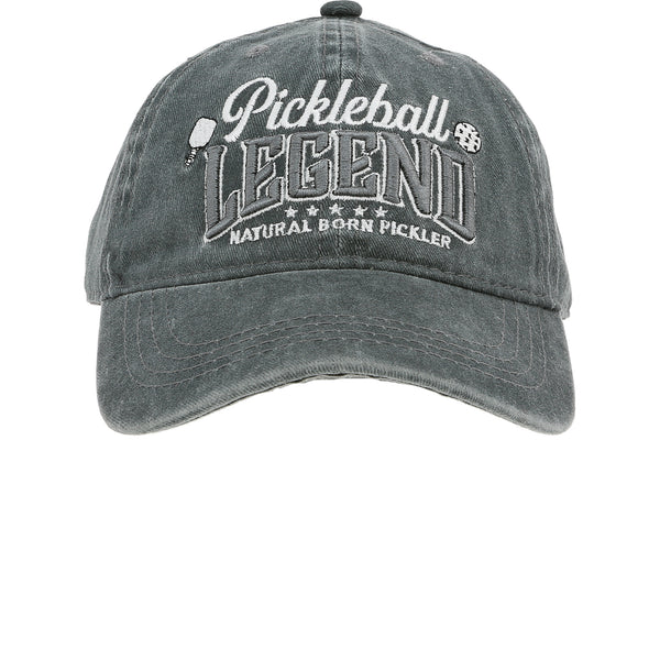 pavilion gift company Pickleball Dark Gray Washed Cotton Twill Hat