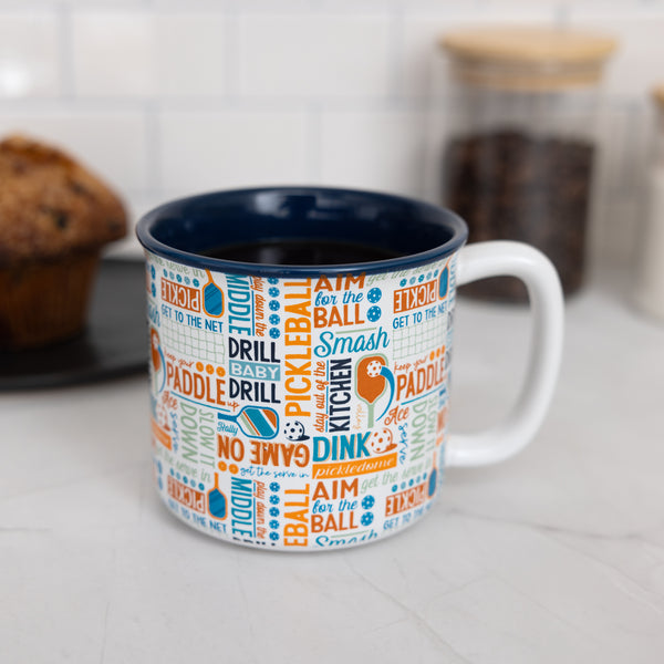 Pavilion Gift Company Pickleball Word Splash 18 Oz Mug