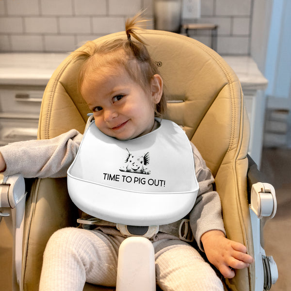 Pavilion Gift Company Pig Out Silicone Catch All Bib
