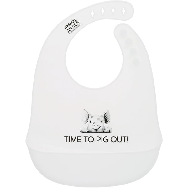 pavilion gift company Pig Out Silicone Catch All Bib