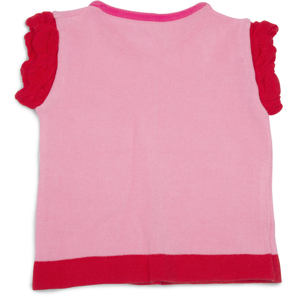 Pavilion Gift Company Pink And Coral 6-12 Months Ruffle T-Shirt