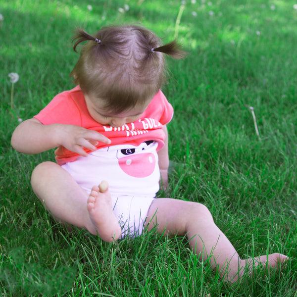 Pavilion Gift Company Pink Cow 6-12 Months Shw-onesie