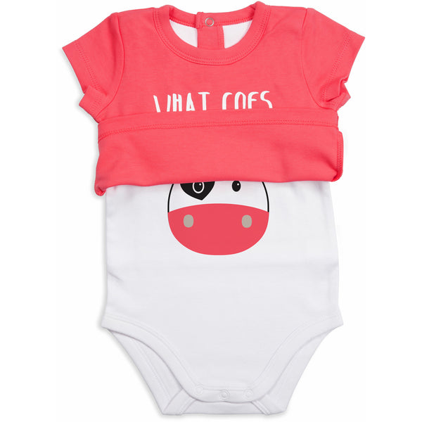 Pavilion Gift Company Pink Cow 6-12 Months Shw-onesie