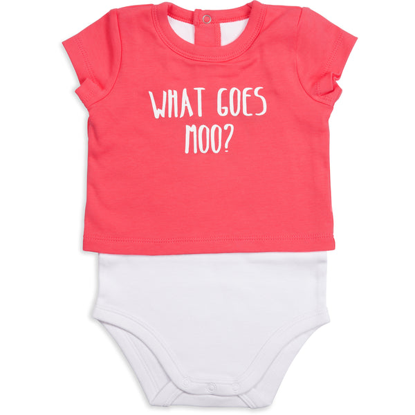 pavilion gift company Pink Cow 6-12 Months Shw-onesie