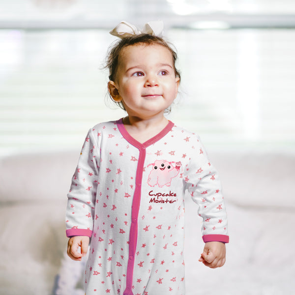 Pavilion Gift Company Pink Cupcake Monster 0-6 Months Sleeper