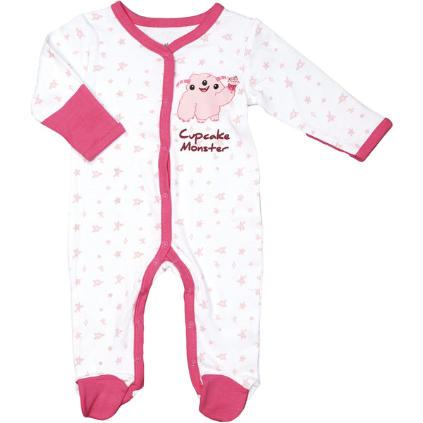 pavilion gift company Pink Cupcake Monster 0-6 Months Sleeper