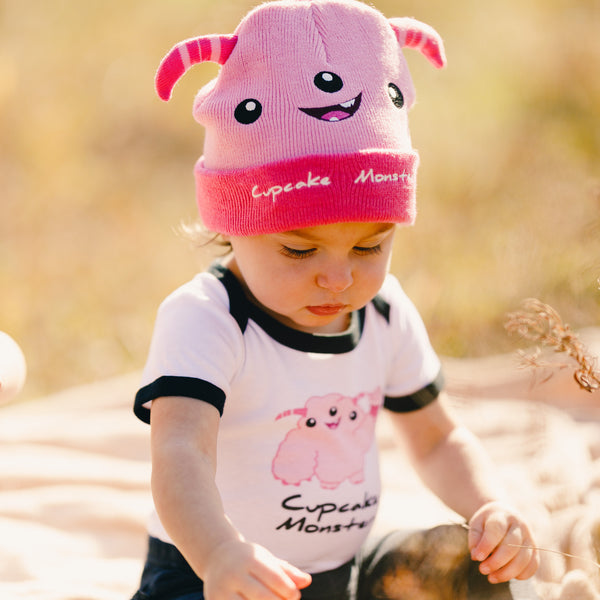 Pavilion Gift Company Pink Cupcake Monster 6-12 Months Bodysuit