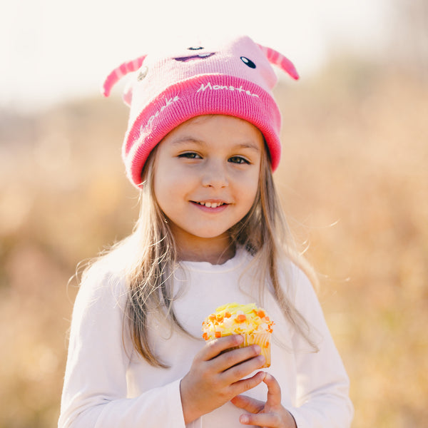 Pavilion Gift Company Pink Cupcake Monster One Size Fits All Baby Hat