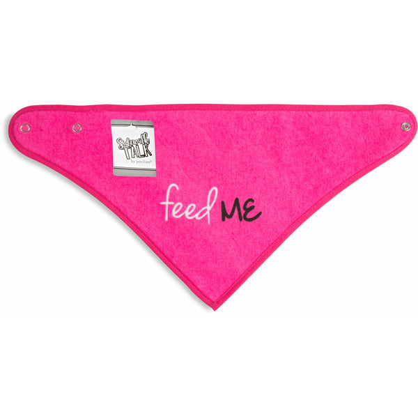 Pavilion Gift Company Pink Feed Me Reversible Handkerchief Bib