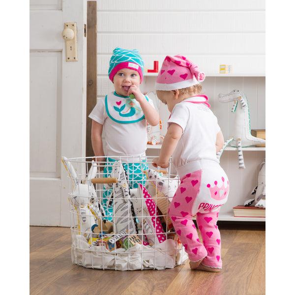 Pavilion Gift Company Pink Heart One Size Fits All Baby Hat