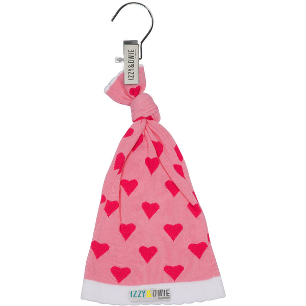Pavilion Gift Company Pink Heart One Size Fits All Baby Hat
