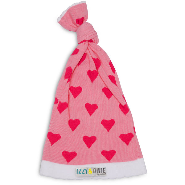 pavilion gift company Pink Heart One Size Fits All Baby Hat