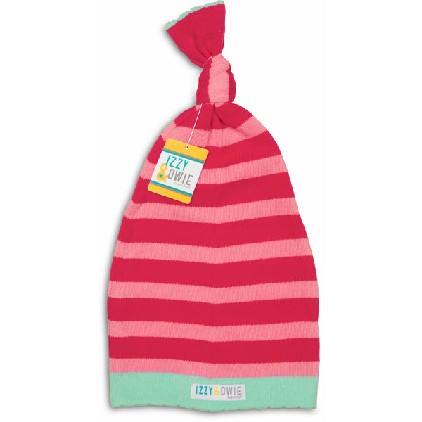 Pavilion Gift Company Pink Stripe 0-12 Month Baby Hat